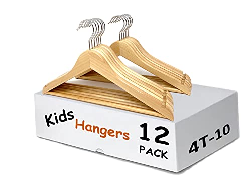 CEDAR ELEMENTS KIDS HANGERS NATURAL WOOD CHILDREN HANGERS 4T-10 SLHWD-30 - Like New