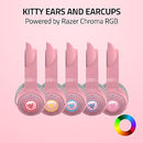 Razer Kraken Kitty V2 BT Wireless RGB Headset Chroma RGB Kitty Ears & Earcups - Like New