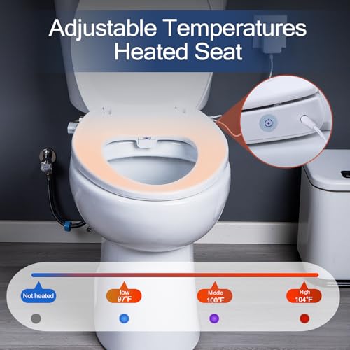 MIJASHY BIDET TOILET SEAT ELONGATED HEATED TOILET SEAT - WHITE - Like New