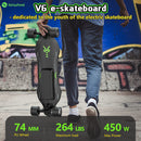 ISINWHEEL ELECTRIC SKATEBOARD, SUPPORTS UP TO 264LB, 27X9X5 - BLACK - Like New