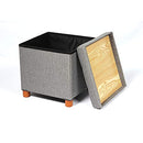 B092HXFTSK Generate PINPLUS Storage Ottoman Stool - Grey - Brand New