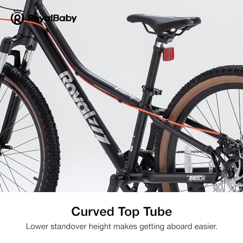 ROYALBABY KIDS MOUNTAIN BIKE ALUMINIUM 24" 1-SPEED/8-SPEED RB24-37 - BLACK - Like New