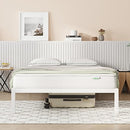 NOVILLA FULL SIZE BED FRAME WITHOUT HEADBOARD METAL F10016-F-WH - WHITE - Like New