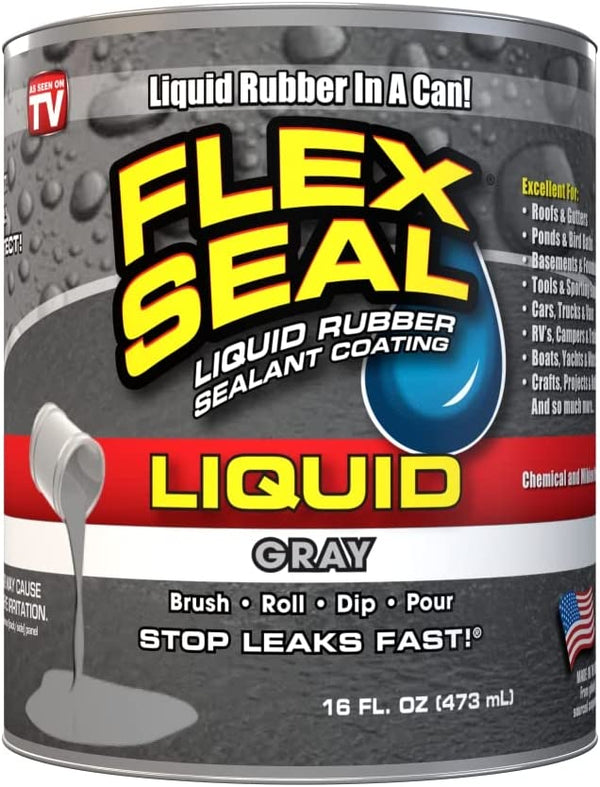 Flex Seal Liquid Rubber Sealant 16 Oz LFSGRYR16 - Gray New