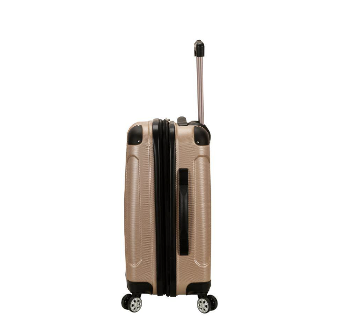 ROCKLAND LONDON 3-PIECE HARDSIDE SPINNER LUGGAGE SET, CHAMPAGNE Like New