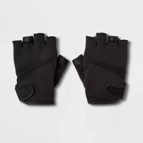 ALL IN MOTION MEN'S STRENGTH TRAINING GLOVES - SIZE: MEN M - BLACK - Like New