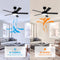 VACZON 48-INCHES INDOOR DOWN ROD MOUNT STANDARD CEILING FAN LIGHT - MATTE BLACK - Like New