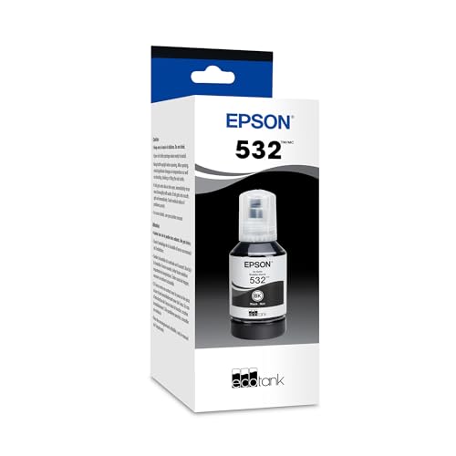 EPSON 532 Ecotank Ink Ultra High Capacity Bottle Black T532120-S - Brand New