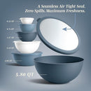 COOK WITH COLOR Mixing Bowls with Lids - 12 Piece Plastic Nesting Bowls Set - Brand New