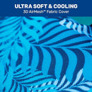 Aqua Oversized Contour Pool Float Lounge – Extra Large – Fabric-Covered - Like New
