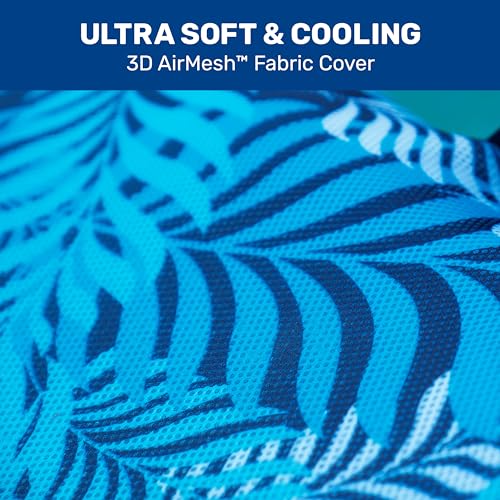 Aqua Oversized Contour Pool Float Lounge – Extra Large – Fabric-Covered - Like New