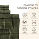 Evimpex Towels 8 Pack Luxury Towel Set, 2 Bath Towels, 2 Hand Towels, 4 Cloths - Brand New