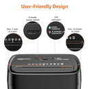 AMAZON BASICS CROSS CUT PAPER AND CARD SHREDDER NEW MODEL BLACK C262-C - BLACK - Like New
