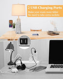 AUZONIMICS TABLE LAMPS SET OF 2 FARMHOUSE BEDSIDE LAMPS - OFF-WHITE - Like New