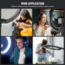 NEEWER Ring Light 18inch Kit: 55W 5600K LED Stand Soft Bag RL-18 - Black - Brand New