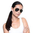 RAYBAN CLASSIC POLARIZED AVIATOR SUNGLASSES 58MM LEGEND GOLD BLACK - Like New