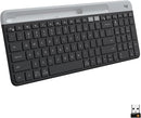 LOGITECH MULTI-DEVICE SLIM WIRELESS KEYBOARD, BLUETOOT/RECEIVER  - GRAPHITE - Like New
