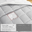 BASIC BEYOND MICROMINK SHERPA COMFORTER SET, TWIN - GREY - Like New