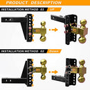 LOCAME Trailer Hitch Fits 2-Inch Receiver 6-Inch Drop/Rise Drop Hitch LC0010 - Like New