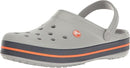 CROCS UNISEX ADULT CROCBAND CLOG - SIZE: MEN 6 WOMEN 8 - LIGHT GRAY/NAVY - Like New