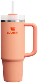 STANLEY QUENCHER H2.0 TUMBLER WITH HANDLE AND STRAW 30 OZ - NECTARINE - Like New