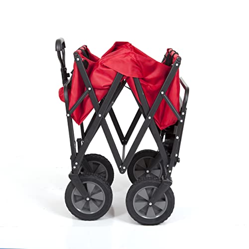 MACSPORTS OUTDOOR UTILITY WAGON FOLDING TABLE DRINK HOLDER WTC-230-BRIGHT/RED - Like New