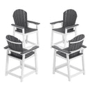 OTSUN Tall Modern Adirondack Chairs Set of 4 All Weather HDPE Bar Height - Like New