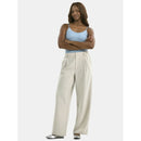 TIME AND TRU SLOUCHY TAILORED PANTS - SIZE: WOMEN 2 - PAPYRUS BEIGE - Brand New