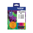 BROTHER LC3013 BLACK CYAN MAGENTA YELLOW HIGH-YIELD MULTI-PACK INK CARTRIDGES - Like New