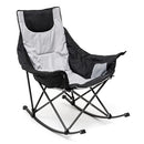 SUNNYFEEL OVERSIZED FOLDING ROCKING CAMPING CHAIR 500LBS AC2026 - GREY - Like New