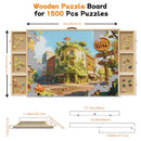 OPPRUT 1500-PIECE ROTATING PUZZLE BOARD WITH DRAWERS AND COVER - WOOD - Like New
