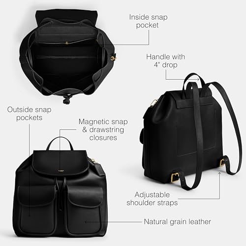 COACH WOMEN'S CROSBY BACKPACK, B4/BLACK, ONE SIZE - Like New