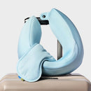 OPEN STORY NECK PILLOW AND EYE MASK 2PC SET - MUDDY AQUA - Brand New