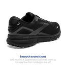 1103931D020 BROOKS MEN'S GHOST 15 NEUTRAL SHOE SIZE 12 BLACK/BLACK/EBONY - Like New