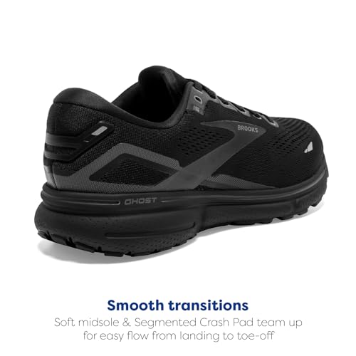 1103931D020 BROOKS MEN'S GHOST 15 NEUTRAL SHOE SIZE 12 BLACK/BLACK/EBONY - Like New