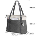 BAG WIZARD WOMEN'S WORK BAG WITH LAPTOP COMPARTMENT ZIPPER - DARK GRAY - Like New