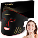 YOEYOU RED LIGHT THERAPY FACE 850NM NEAR INFRARED LED MASK M01-B - BLACK - Like New