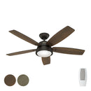 HUNTER FAN 52" CEILING FAN LED LIGHT REMOTE CC59040 - NOBLE BRONZE - Like New