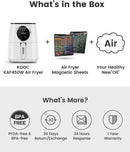KOOC LARGE AIR FRYER, 4.5-QUAR, ELECTRIC HOT OVEN COOKER, 8 IN 1, KAF450, WHITE - Like New