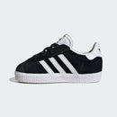 ADIDAS GAZELLE COMFORT CLOSURE ELASTIC LACES SHOES KIDS - YOUTH 6 - BLACK/WHITE - Brand New
