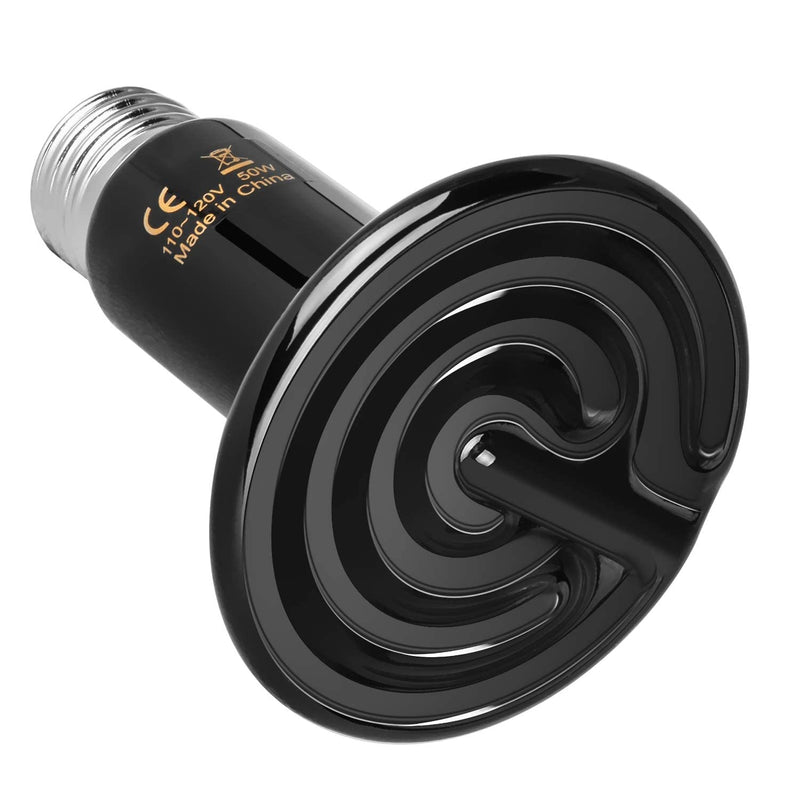 SIMPLY DELUXE SIMPLE DELUXE 50W CERAMIC HEAT REPTILE HEAT LAMP 50W BLACK - Like New