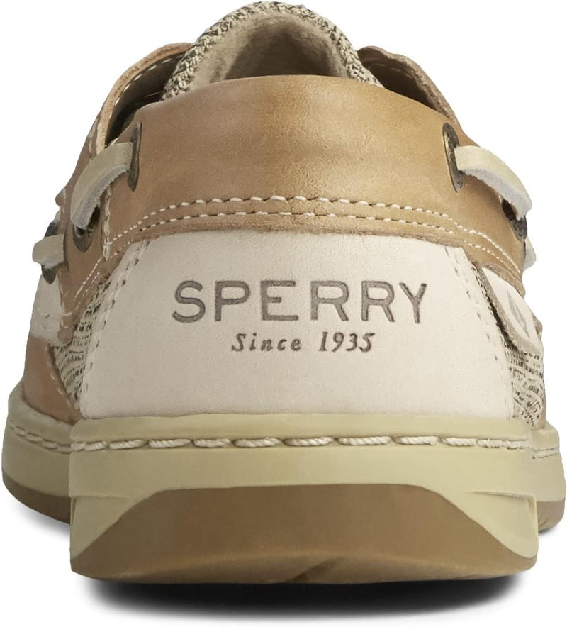 9276619 Sperry Bluefish 2 Eye Slip on Shoes WOMENS LINEN/OAT Size 8.5 Like New