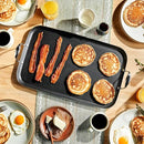 HEXCLAD DOUBLE BURNER HYBRID NONSTICK GRIDDLE PAN BBQ DISHWASHER SAFE 18" - Brand New