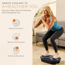 LIFEPRO VIBRATION PLATE EXERCISE MACHINE WITH MAGNETIC ACUPOINTS - BLUE - Like New