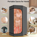 ESSEN BLISSED - PORTABLE STEAM SAUNA WITH 3L 1500W STEAMER,3'X 3'X 6.2’ - GRAY - Like New