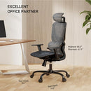 NOBLEWELL ERGONOMIC HIGH BACK MESH CHAIR компьютерным офисом NWOC6 - BLACK/GRAY - Like New