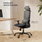 NOBLEWELL ERGONOMIC HIGH BACK MESH CHAIR компьютерным офисом NWOC6 - BLACK/GRAY - Like New