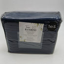 BAMBOO 1800 THREAD COUNT, 3PC BEDSHEET SET, EXTRA SOFT, TWIN XL - NAVY BLUE - Brand New