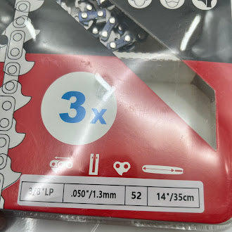 KAKEI 14INCH CHAIN 3/8" LP, .05"/1.3MM. 52. 14"/ 35CM - Brand New