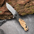 GENERIC 8.07 INCHES MULTI-FUNCTIONAL FOLDING KNIFE - BROWN/GRAY - Like New